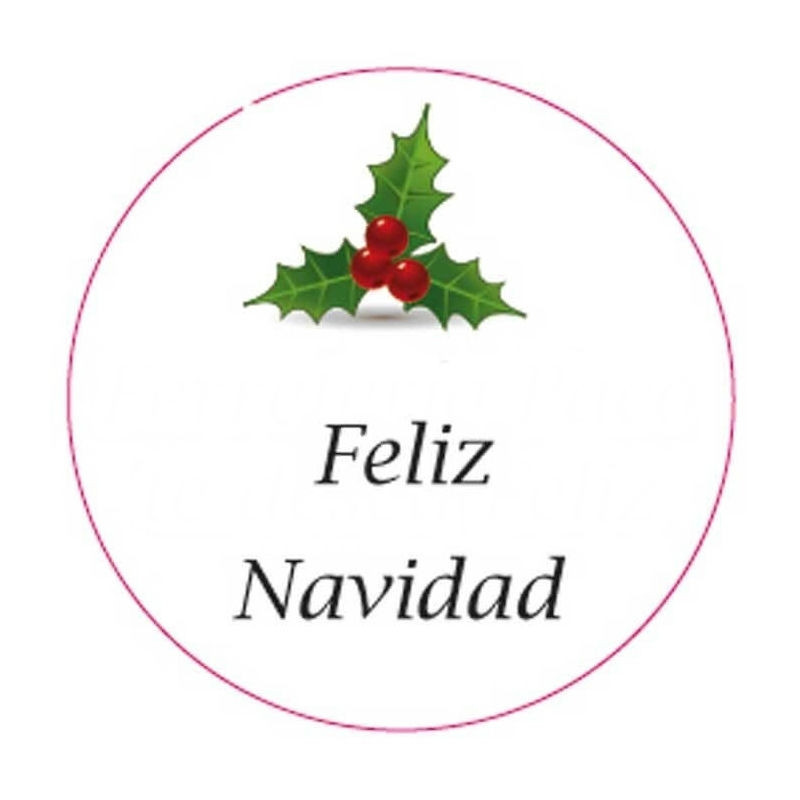 Adesivo para natal 5cm fundo branco