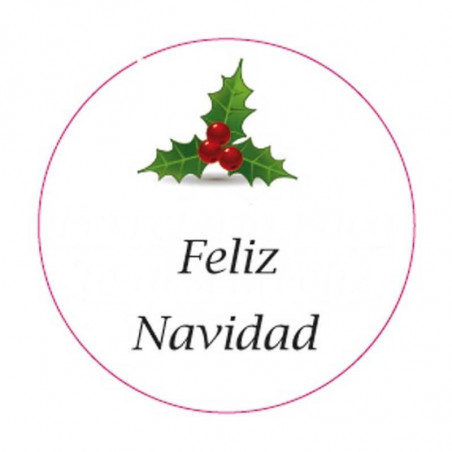Adesivo para natal 5cm fundo branco