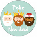 Adesivo reis magos feliz natal 5cm