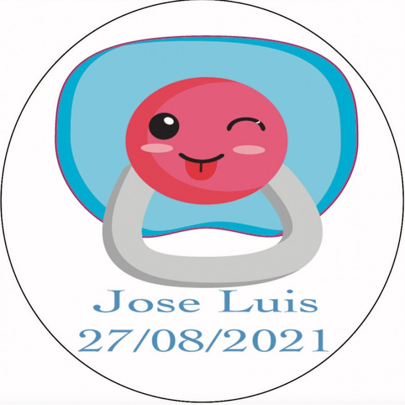 Etiqueta adesiva personalizada para batizado 5cm