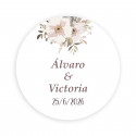 Etiqueta adesiva personalizada para casamentos e eventos 5cm