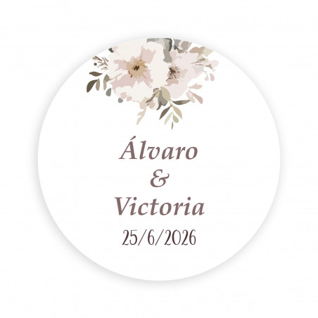 Etiqueta adesiva personalizada para casamentos e eventos 5cm
