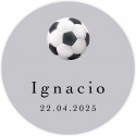 Etiquetas adesivas personalizadas futebol para eventos fundo transparente 5cm