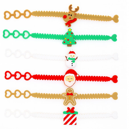 Pulseiras de natal para lembranças de convidados