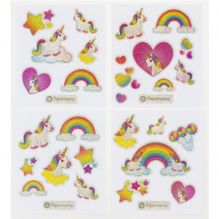 Pacote de adesivos de unicórnios