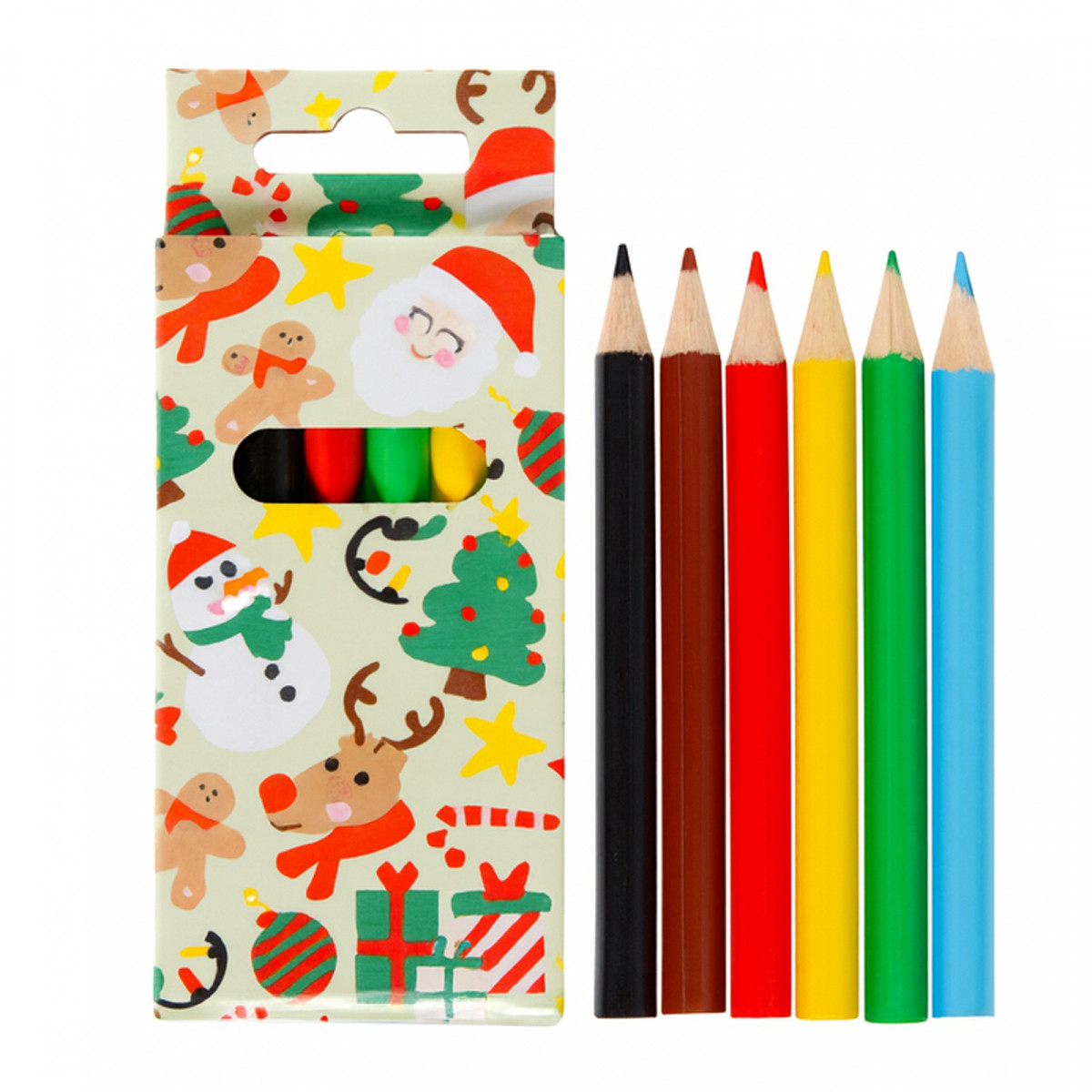 Lápis de Natal coloridos para colorir
