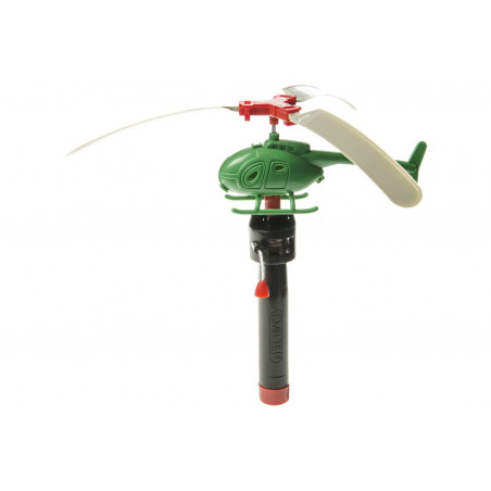 Helicóptero de brinquedo com lançador
