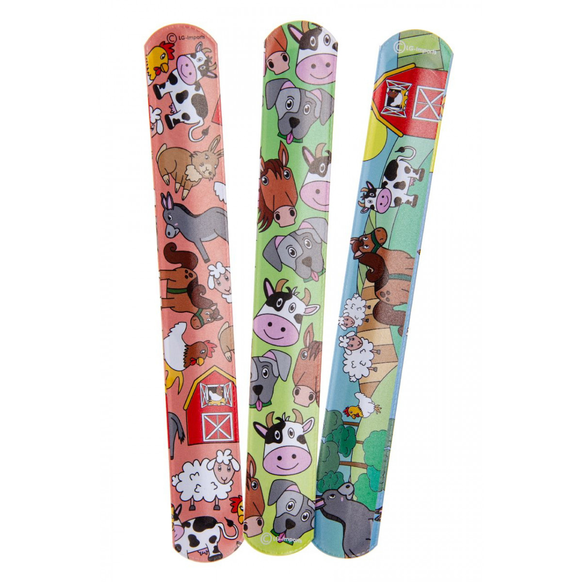 Pulseira slap animais de fazenda