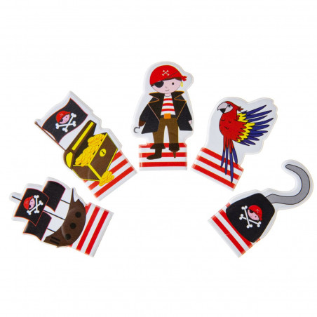 Marionete de dedo pirata como detalhe original