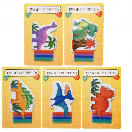 Marionete de dedo dinossauro como presente original