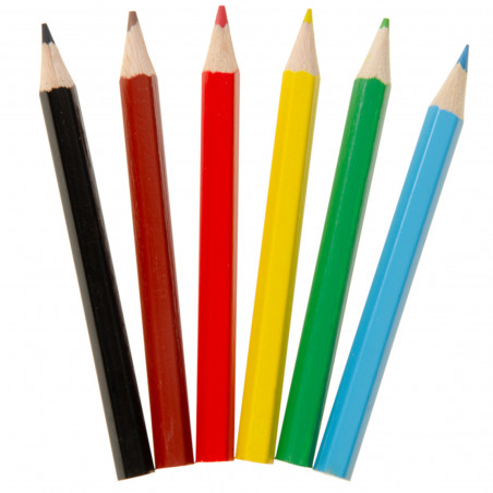 Detalhes para crianças escolares lápis de cores pequenos