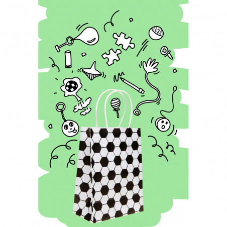 Bolsa de Papel para Festas com Temática de Futebol