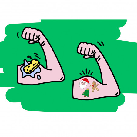 Tatuagens Divertidas de Natal Pacote com 12 Unidades