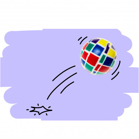 Bola saltitante de borracha