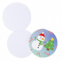 Caderno de Natal redondo e folhas em branco