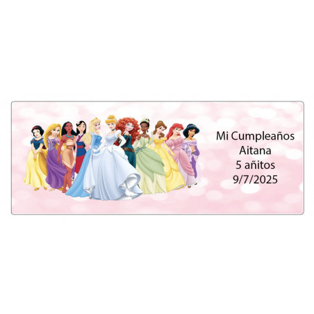 Detalhe para Convidados Infantis com Unicórnios e Adesivo de Princesas Disney