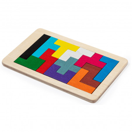 Súper Mario Bros, Quebra-cabeça Tetris de Madeira e Caixa com Confeitos Vermelhos Personalizados