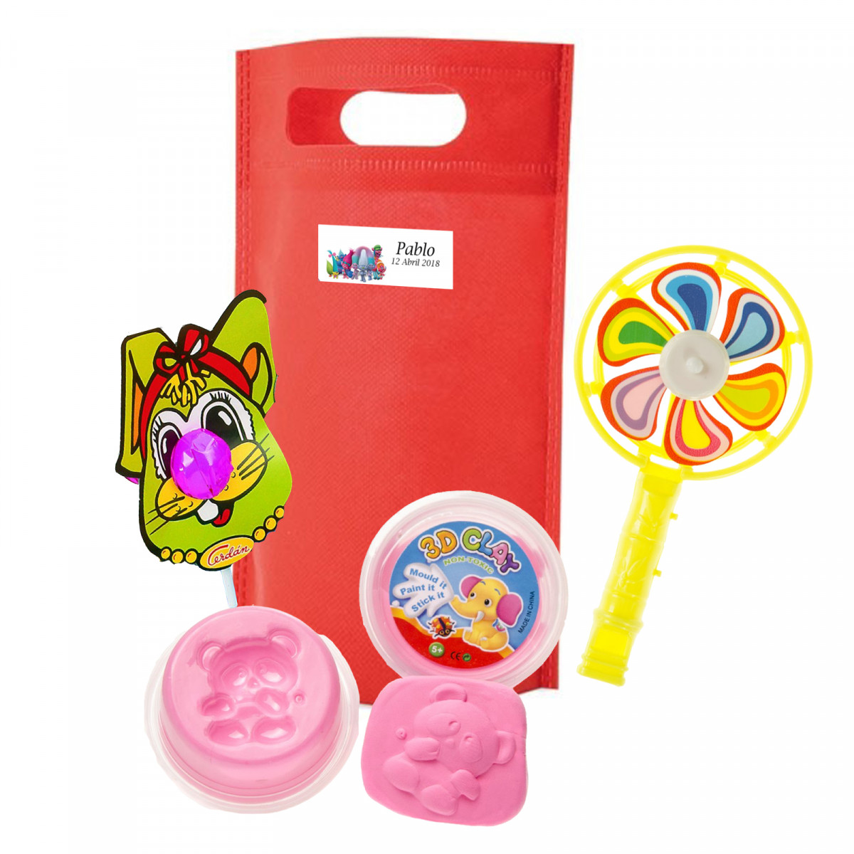 Trolls detalhes personalizados crianças bolsa piñata com detalhes