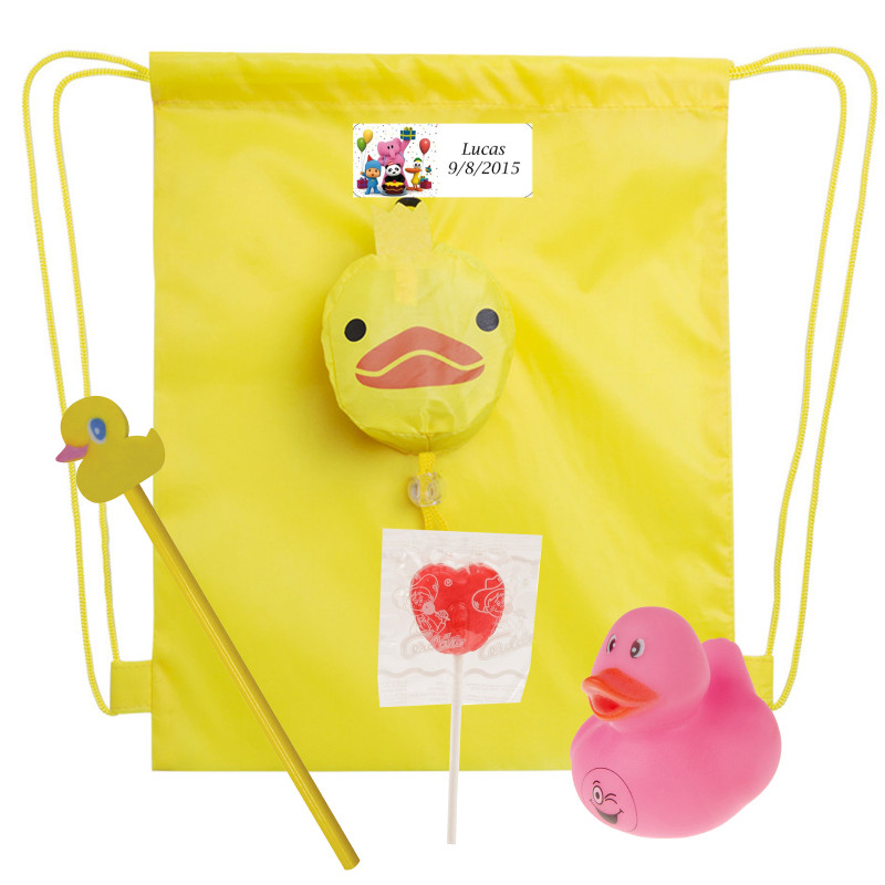 Pocoyo detalhe infantil com mochila de pato