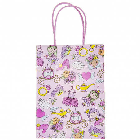 Bolsas personalizadas para princesas com detalhes para meninas