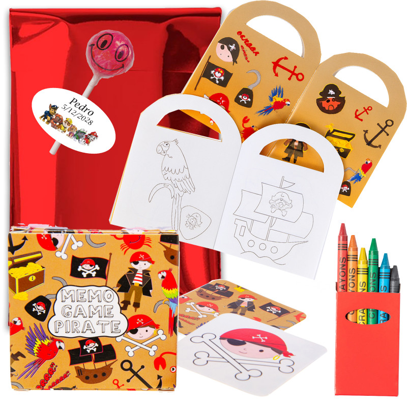 Patrulha canina pacote pirata com jogos educativos e chupachups