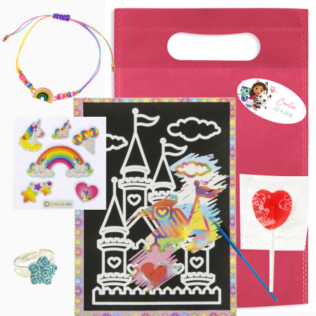 Gabby gato bolsa piñata menina com presentes e pirulito coração vermelho