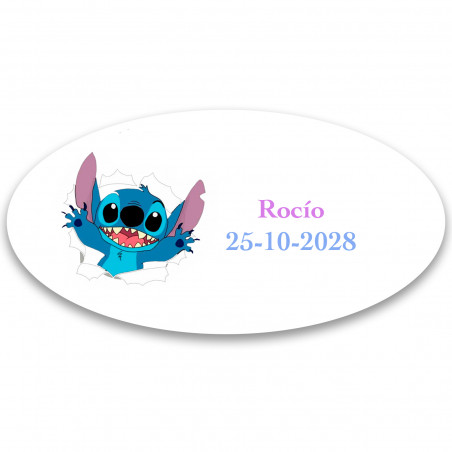 Stich adesivo personalizado 4 5x2 2cm