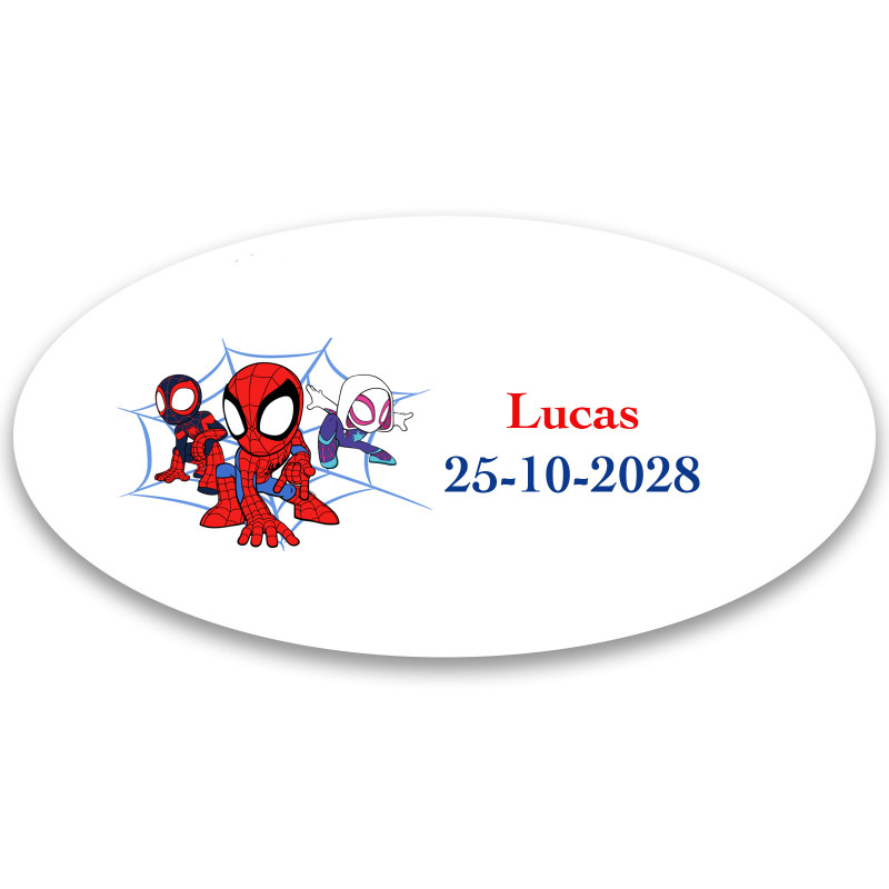 Spidey e sua super equipe etiqueta adesiva 4 5x2 2cm infantil