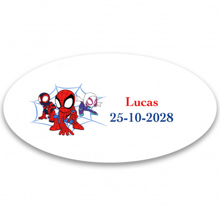 Spidey e sua super equipe etiqueta adesiva 4 5x2 2cm infantil