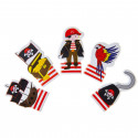Bluey e Bingo com bolsa e presentes de pirata