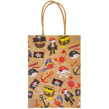 Bluey e Bingo com bolsa e presentes de pirata