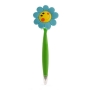 Caneta em formato engraçado para presente, formato de flor com rosto sorridente