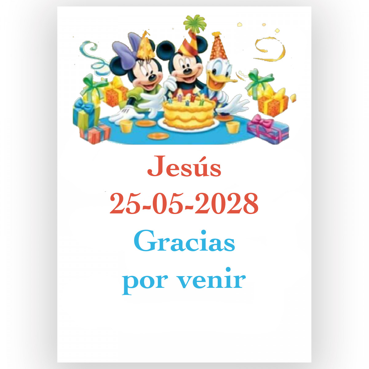 Disney, adesivo personalizado 5x7cm