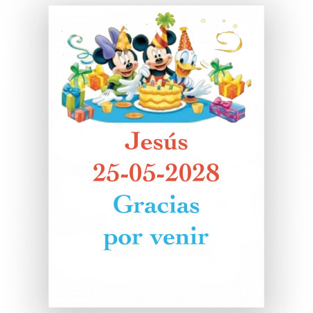 Disney, adesivo personalizado 5x7cm