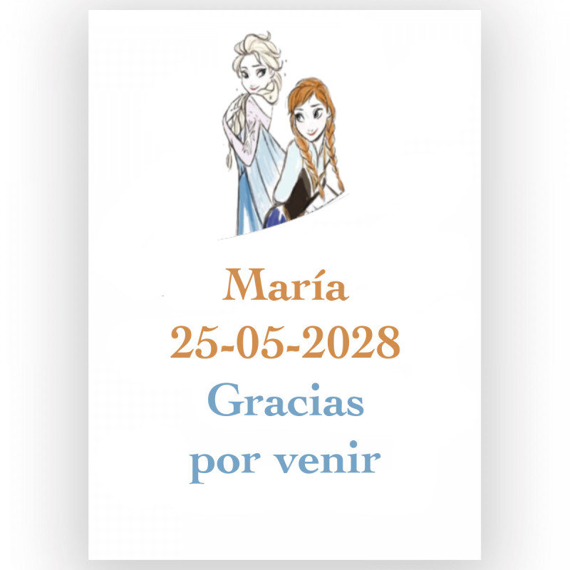 Frozen, adesivo infantil 5x7cm personalizado