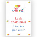 Peppa Pig, adesivo personalizado para crianças 5x7cm