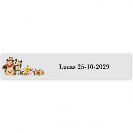 Disney bebê, adesivos decorativos 5x1cm transparentes