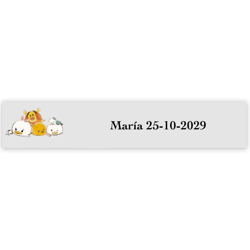 Disney bebê, adesivo 5x1cm transparente para eventos infantis