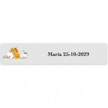 Disney bebê, adesivo 5x1cm transparente para eventos infantis