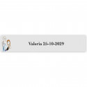 Frozen, etiqueta adesiva personalizada 5x1cm transparente