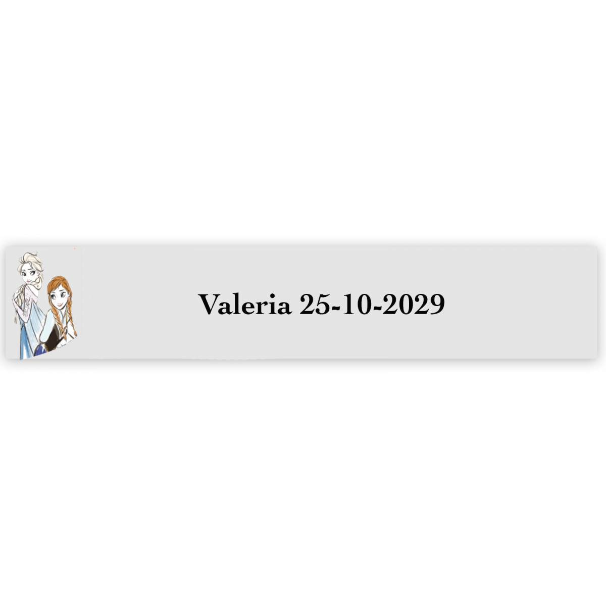 Frozen, etiqueta adesiva personalizada 5x1cm transparente