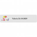 Peppa Pig, adesivo com personalização para eventos infantis 5x1cm transparente