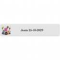 Pocoyó, etiqueta adesiva 5x1cm transparente para personalizar