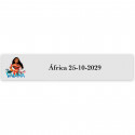 Vaiana Moana, adesivo 5x1cm transparente personalizado para celebrações