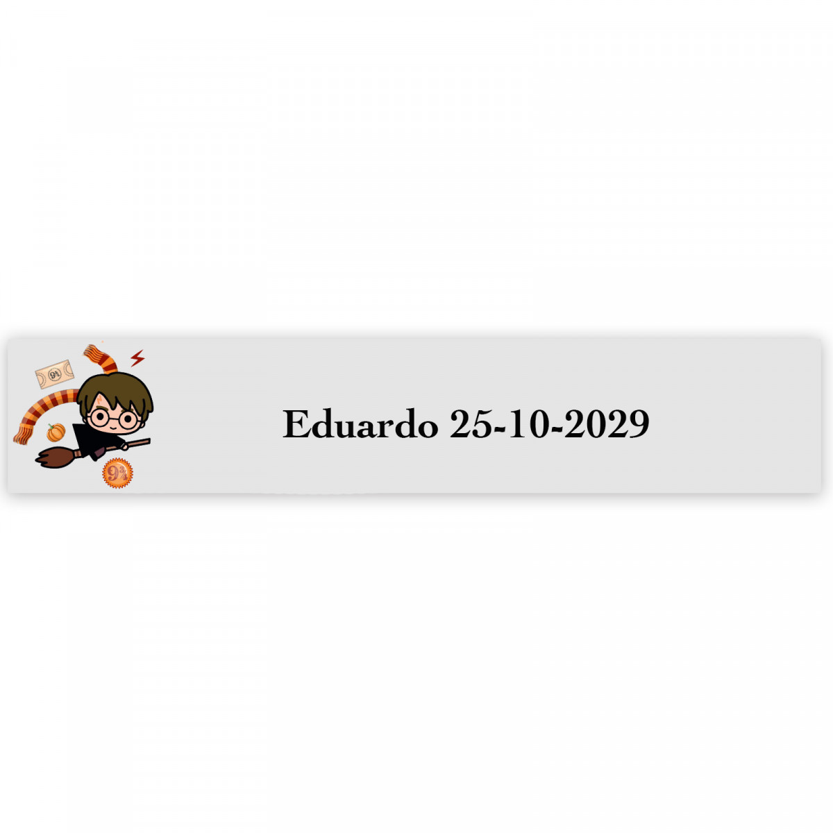 Harry Potter, adesivo temático 5x1cm transparente