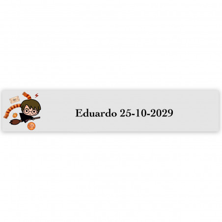 Harry Potter, adesivo temático 5x1cm transparente