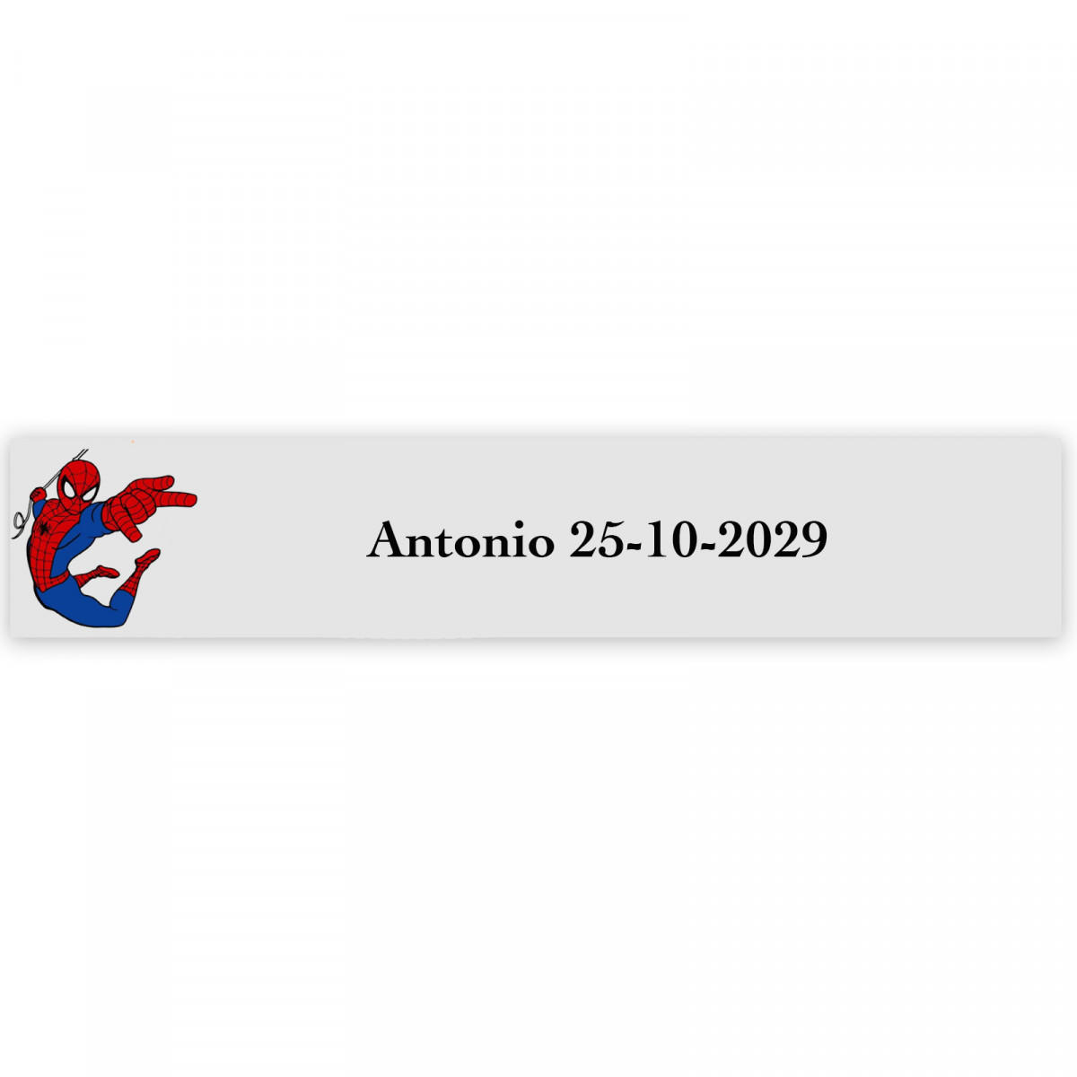 Etiqueta adesiva do Spiderman 5x1cm para detalhes infantis personalizados
