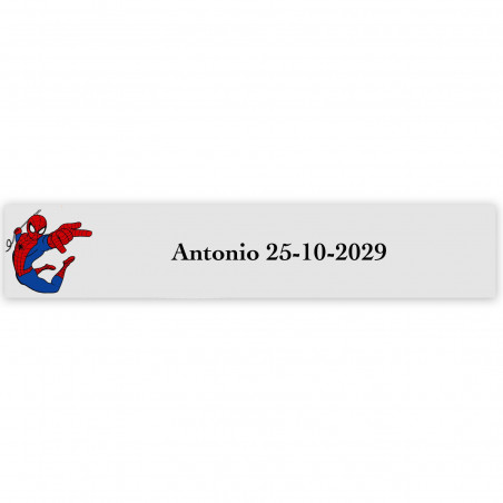 Etiqueta adesiva do Spiderman 5x1cm para detalhes infantis personalizados