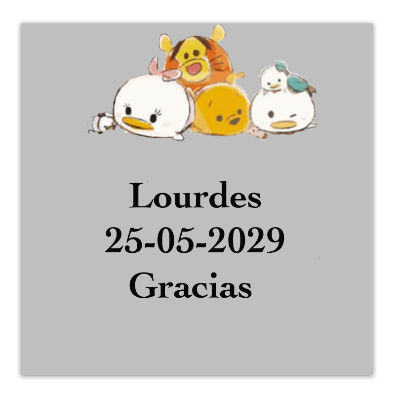 Disney Bebê etiqueta adesiva 5x5cm personalizada com fundo transparente