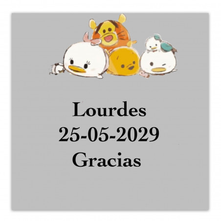 Disney Bebê etiqueta adesiva 5x5cm personalizada com fundo transparente